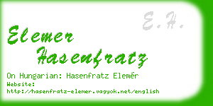 elemer hasenfratz business card