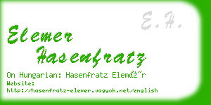 elemer hasenfratz business card